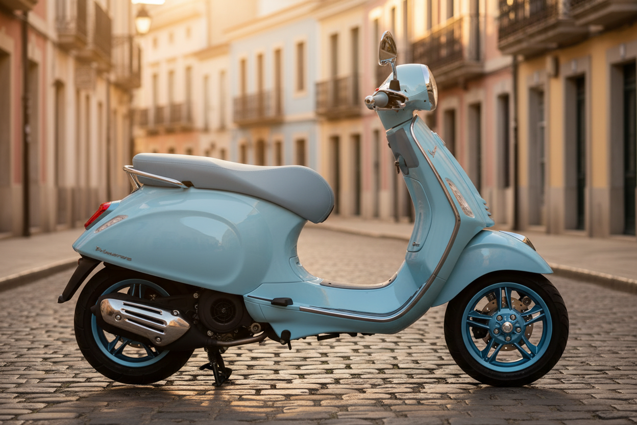 Vespa Primavera S 125 in European street setting